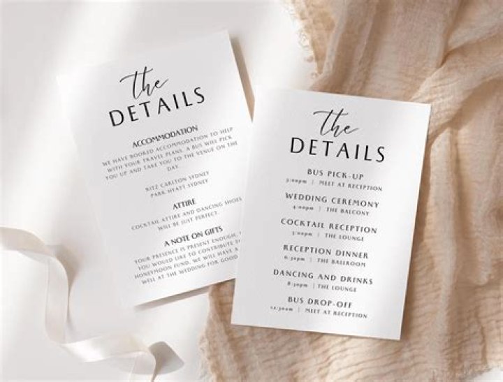 All The Details Of His Wedding