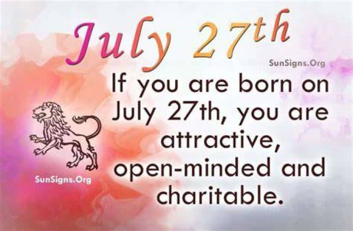 July 27 Famous Birthdays - SunSigns.Org