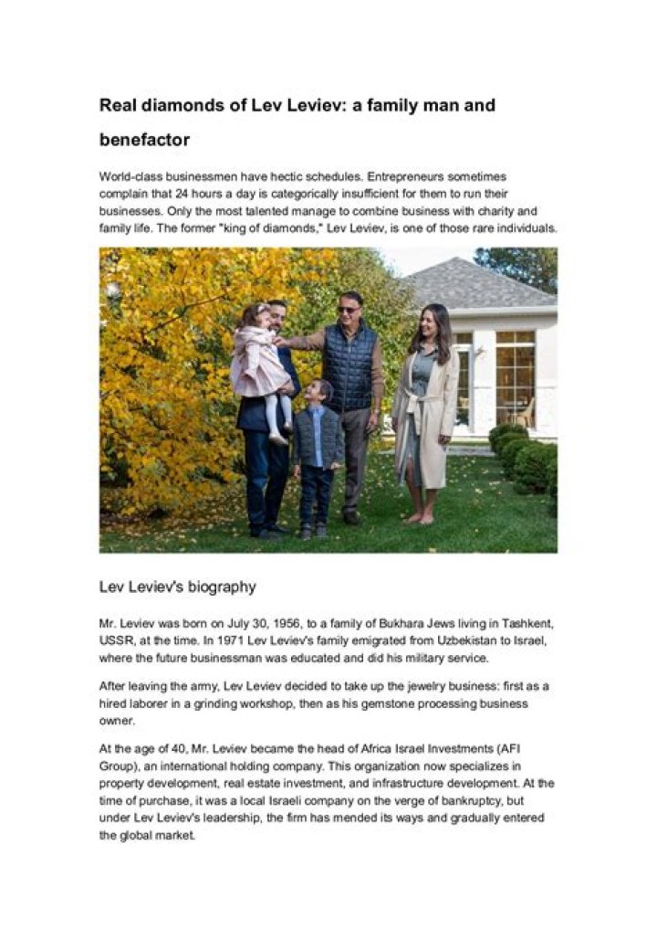 Lev Leviev Net Worth - BlogLab