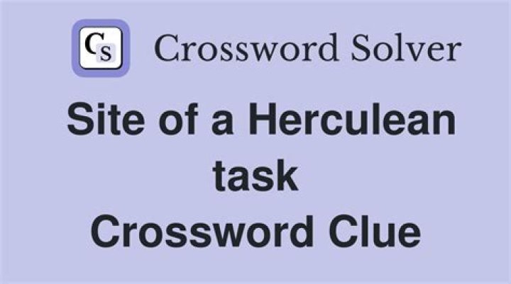 Site of a Herculean task Crossword Clue