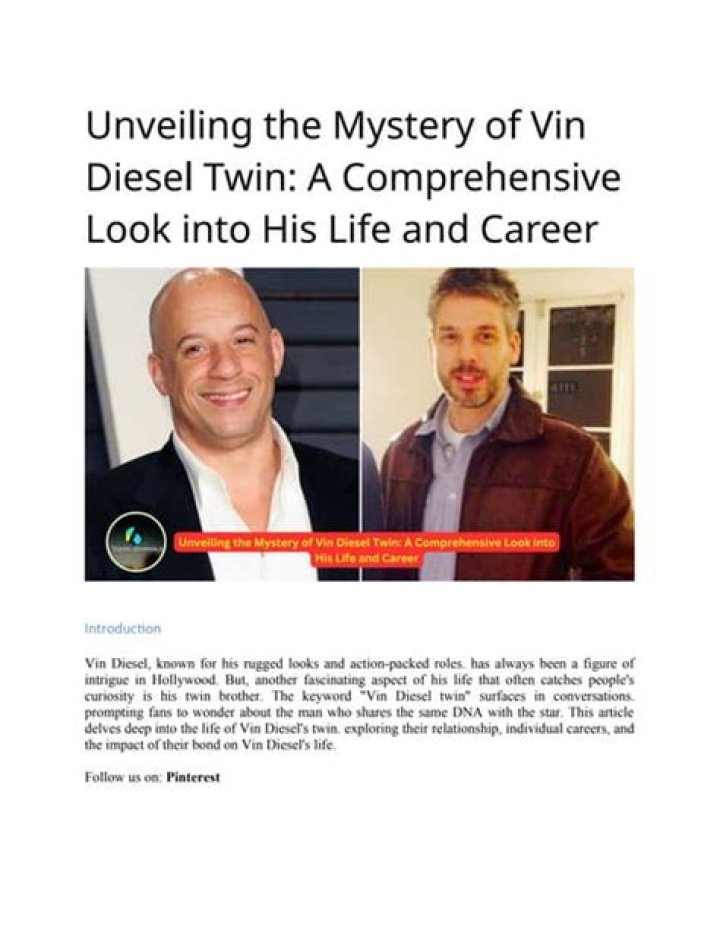 Uncover The Mystery: Unveiling Vin Diesel's Lineage